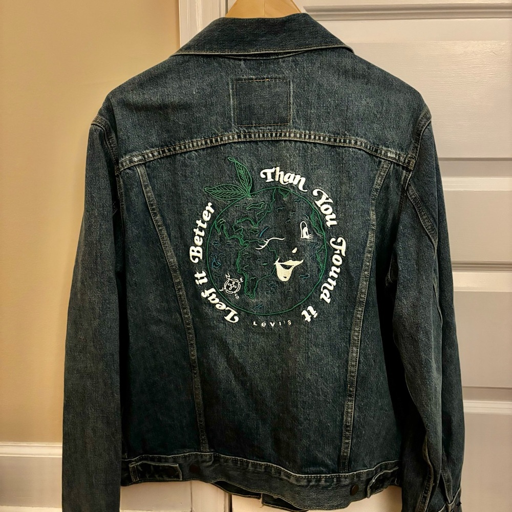 Levi’s Denim Trucker Jacket with Earth Embroidery